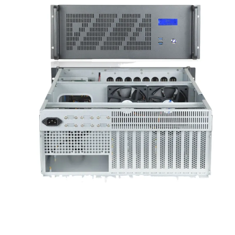 Server Gpu Chassis 4U - 4U Rack-Gehäuse 12-Slot Multi-GPU-Workstation mit Dual-Mainboard