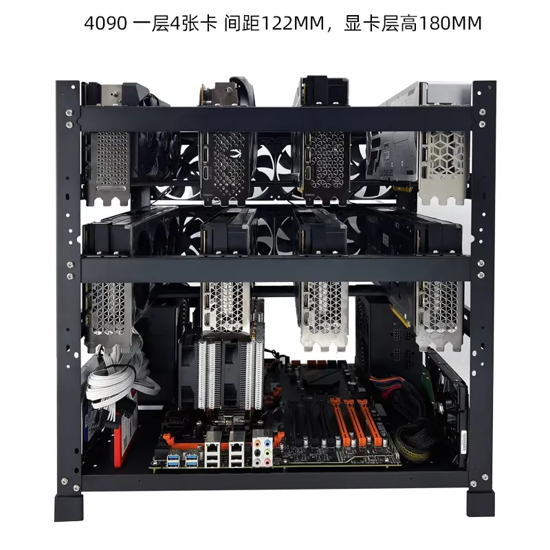 Stapelbares Open-Air-GPU-Rack  – Gpu Mining Rig Frame 8 Gpu Bewertung und Preis