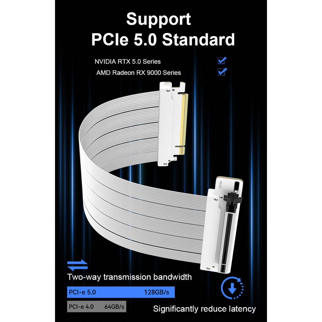 PCI‑E 5.0 X16 GPU-Riser-Kabel  – Pcie 5.0 Gpu Riser Cable Bewertung und Preis